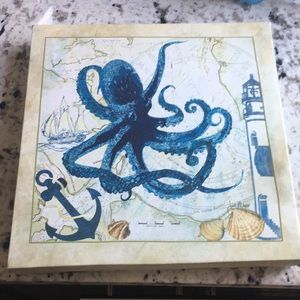 Nautical canvas & wood framed photo